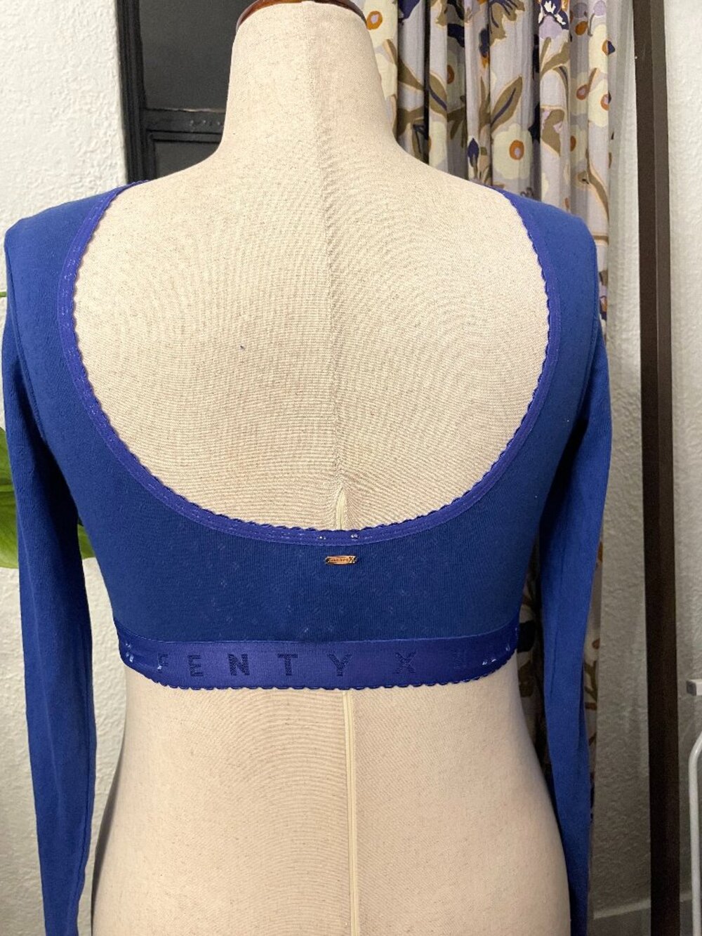 Savage X Fenty NWT Pointelle Crop Top Large Long Sleeve Athleisure Cotton Lounge